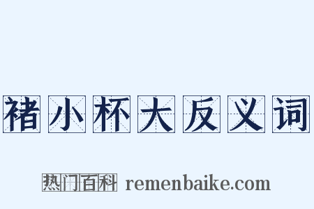 褚小杯大反义词是什么意思的图片